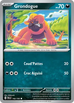 Carte Pokémon Grondogue 142