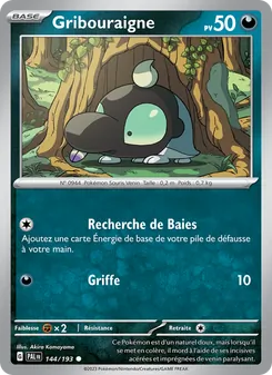 Carte Pokémon Gribouraigne 144