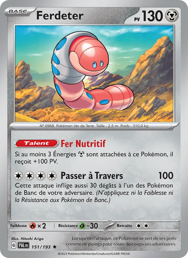 Carte Pokémon Ferdeter 151/193 de l'extension Évolutions à Paldea