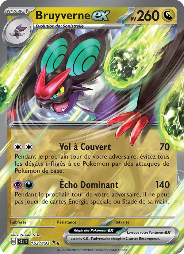 Carte Pokémon Bruyverne-ex 153/193 de l'extension Évolutions à Paldea
