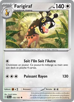 Carte Pokémon Farigiraf 155