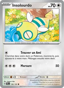 Carte Pokémon Insolourdo 156
