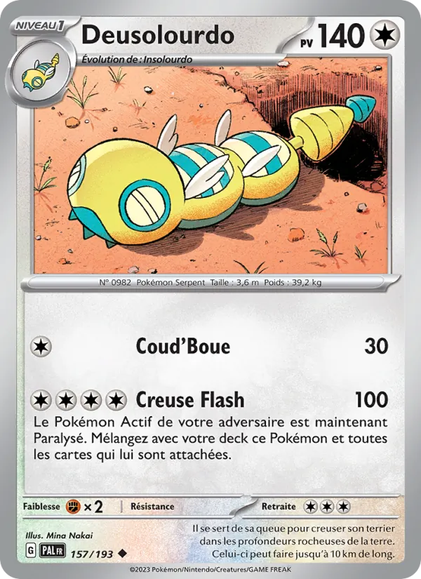 Carte Pokémon Deusolourdo 157/193 de l'extension Évolutions à Paldea