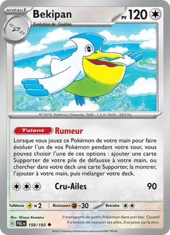 Carte Pokémon Bekipan 159