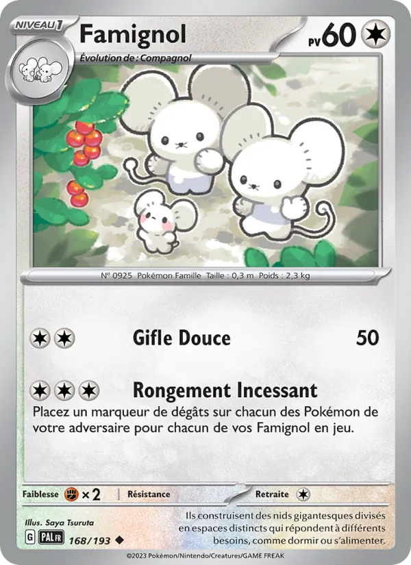 Carte Pokémon Famignol 168/193 de l'extension Évolutions à Paldea