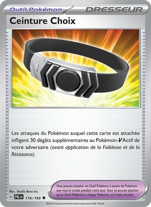Carte Pokémon Ceinture Choix 176/193 de l'extension Évolutions à Paldea