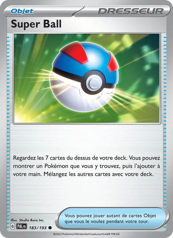 Carte Pokémon Super Ball 183/193 de l'extension Évolutions à Paldea