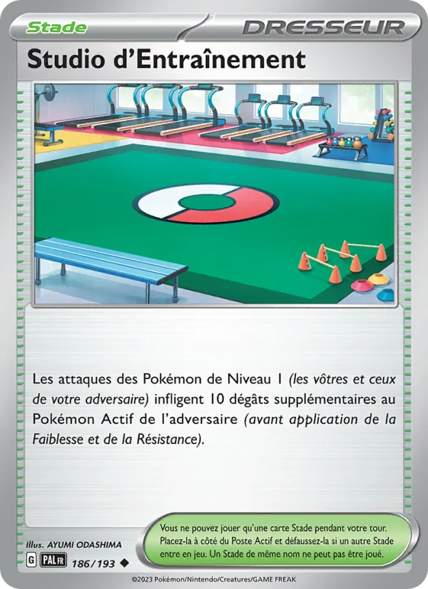 Carte Pokémon Studio d'Entraînement 186/193 de l'extension Évolutions à Paldea
