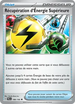 Carte Pokémon Récupération d'Énergie Supérieure 189