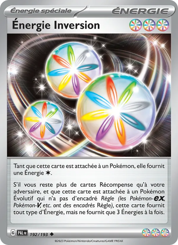 Carte Pokémon Énergie Inversion 192/193 de l'extension Évolutions à Paldea