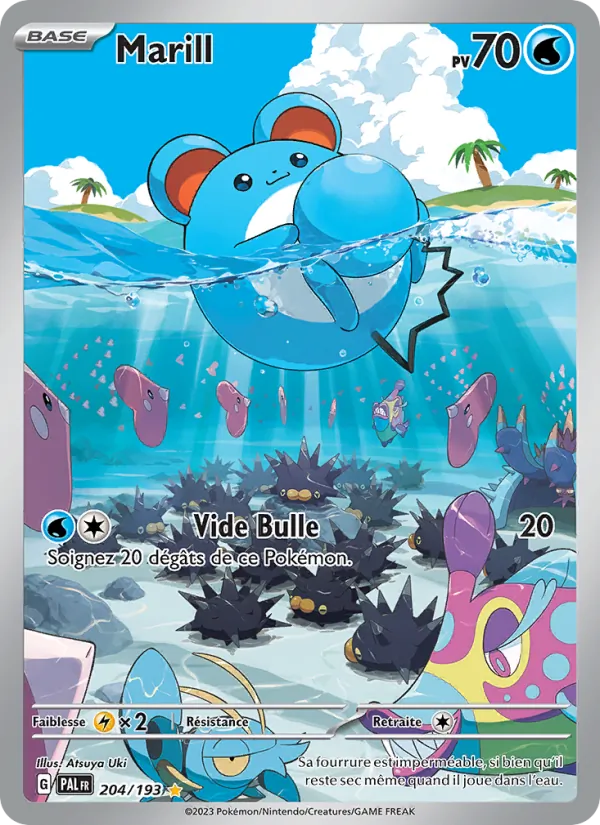 Carte Pokémon Marill 204/193 de l'extension Évolutions à Paldea