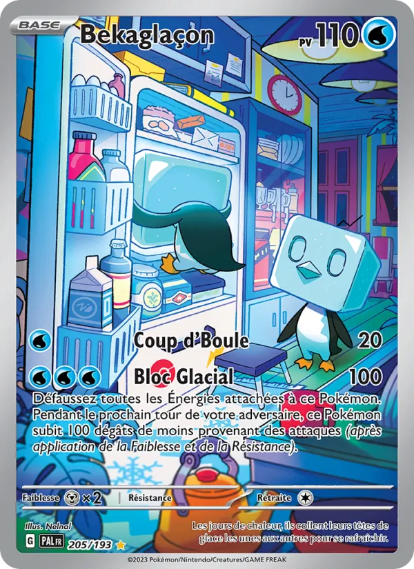 Carte Pokémon Bekaglaçon 205/193 de l'extension Évolutions à Paldea