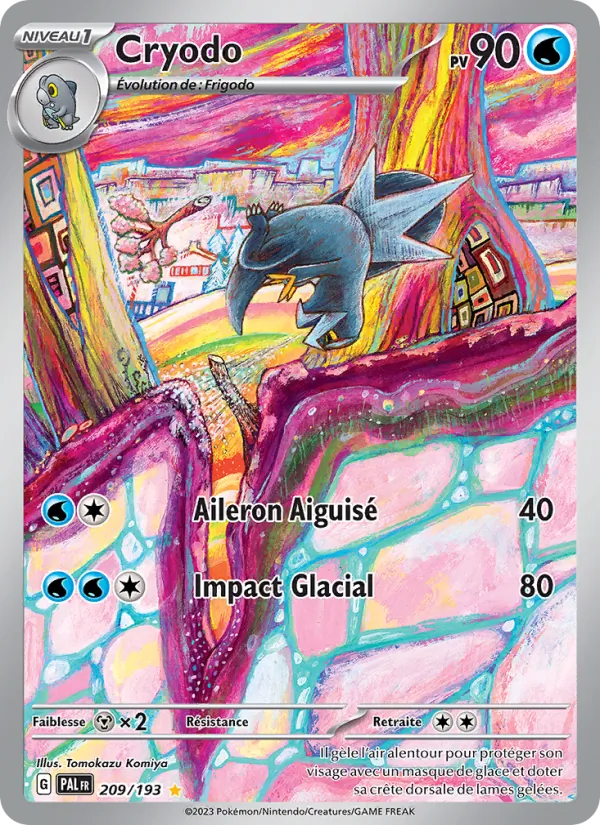 Carte Pokémon Cryodo 209/193 de l'extension Évolutions à Paldea