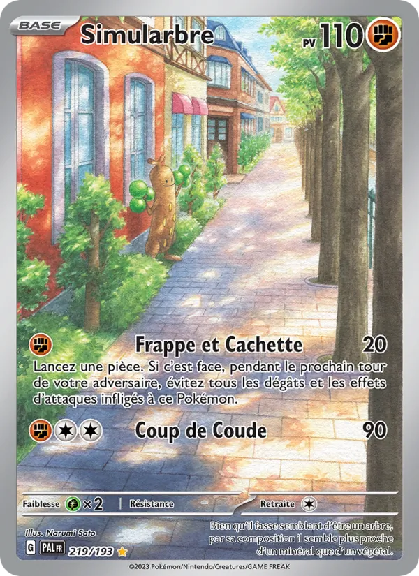 Carte Pokémon Simularbre 219/193 de l'extension Évolutions à Paldea