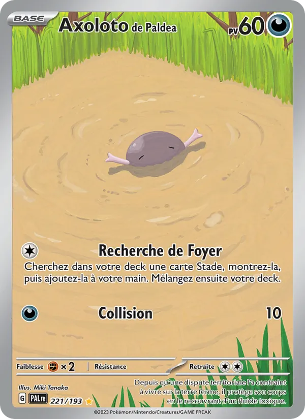 Carte Pokémon Axoloto de Paldea 221/193 de l'extension Évolutions à Paldea