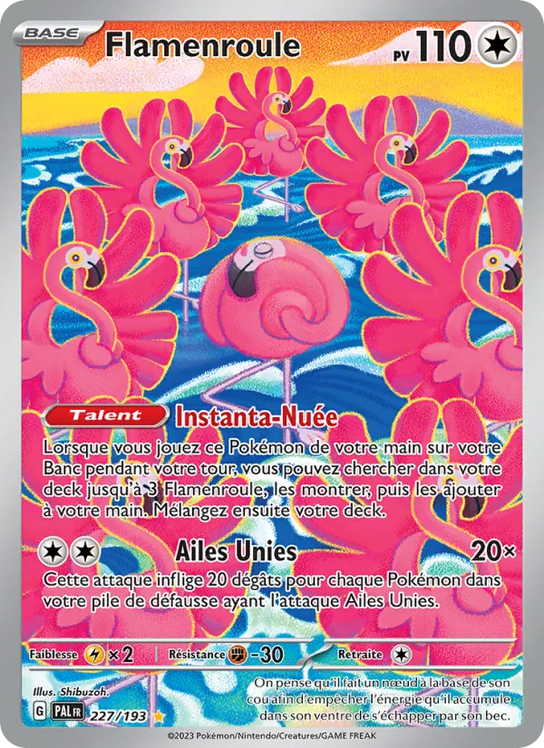 Carte Pokémon Flamenroule 227/193 de l'extension Évolutions à Paldea