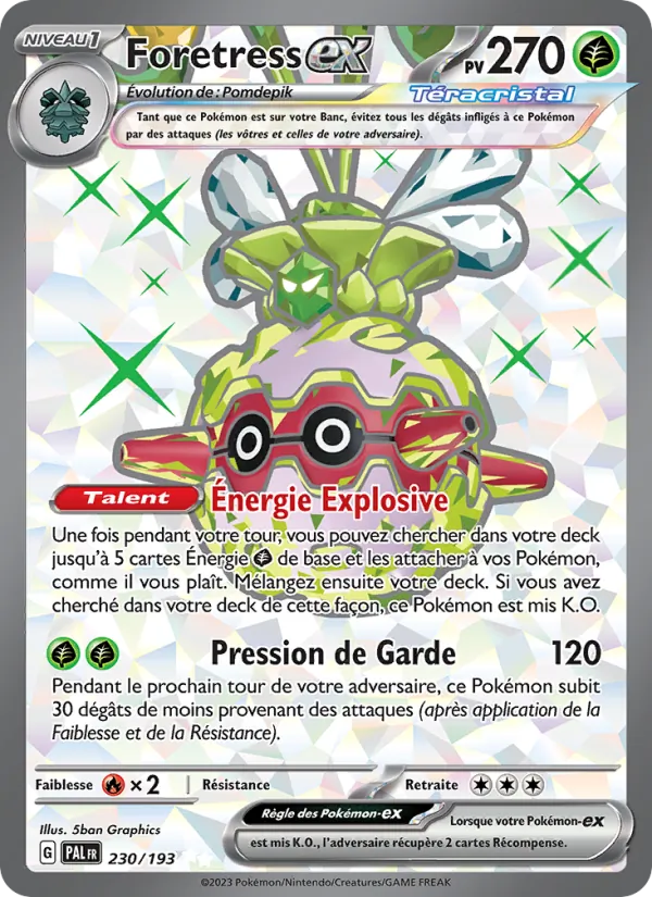 Carte Pokémon Foretress-ex 230/193 de l'extension Évolutions à Paldea