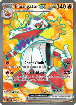 Carte Pokémon Flâmigator-ex 233