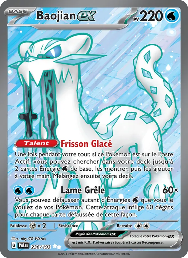 Carte Pokémon Baojian-ex 236/193 de l'extension Évolutions à Paldea