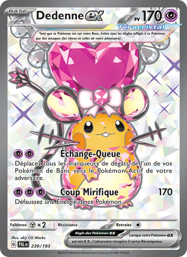 Carte Pokémon Dedenne-ex 239/193 de l'extension Évolutions à Paldea