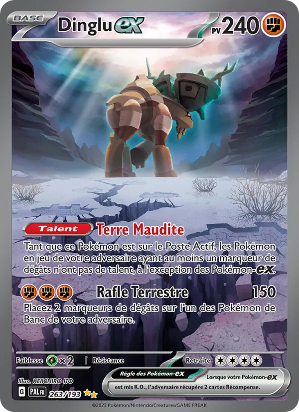 Carte Pokémon Dinglu-ex 263/193 de l'extension Évolutions à Paldea