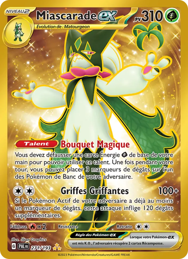 Carte Pokémon Miascarade-ex 271/193 de l'extension Évolutions à Paldea