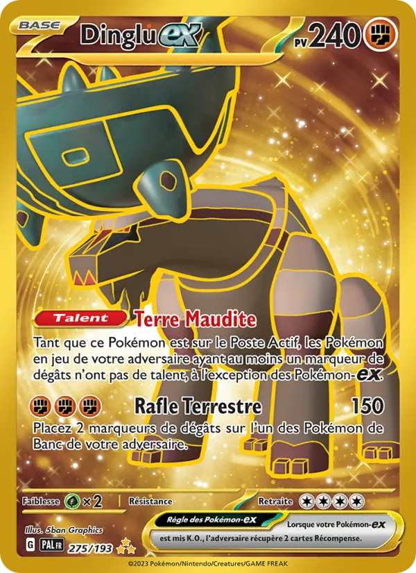 Carte Pokémon Dinglu-ex 275/193 de l'extension Évolutions à Paldea
