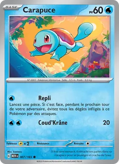 Carte Pokémon Carapuce 007