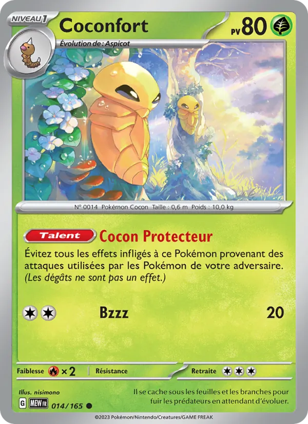 Carte Pokémon Coconfort 014/165 de l'extension 151