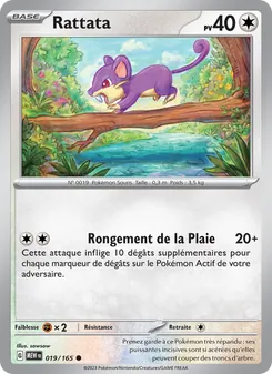 Carte Pokémon Rattata 019