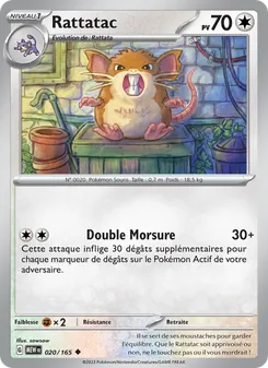 Carte Pokémon Rattatac 020