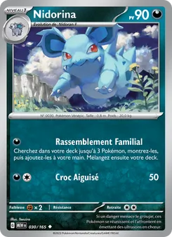 Carte Pokémon Nidorina 030