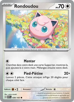 Carte Pokémon Rondoudou 039