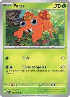 Carte Pokémon Paras 046
