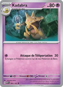 Carte Pokémon Kadabra 064