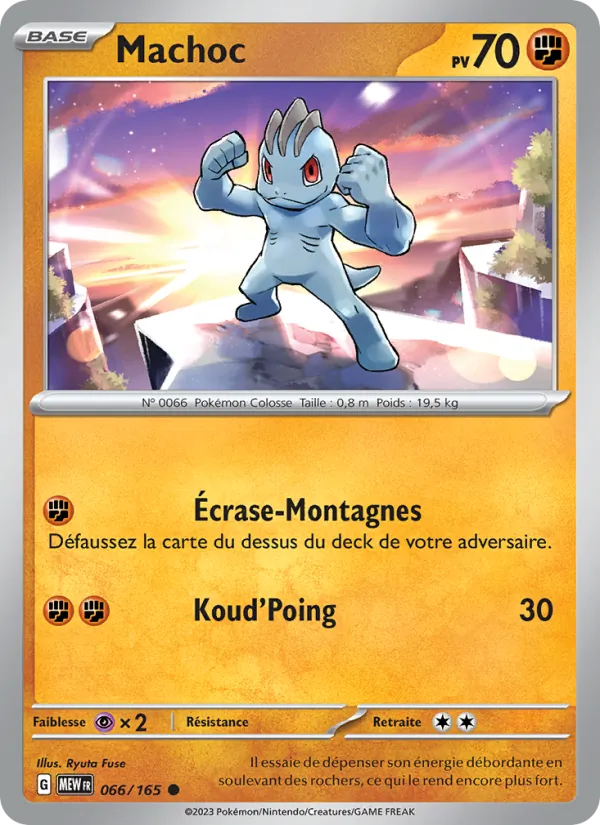 Carte Pokémon Machoc 066/165 de l'extension 151