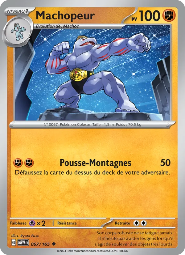 Carte Pokémon Machopeur 067/165 de l'extension 151