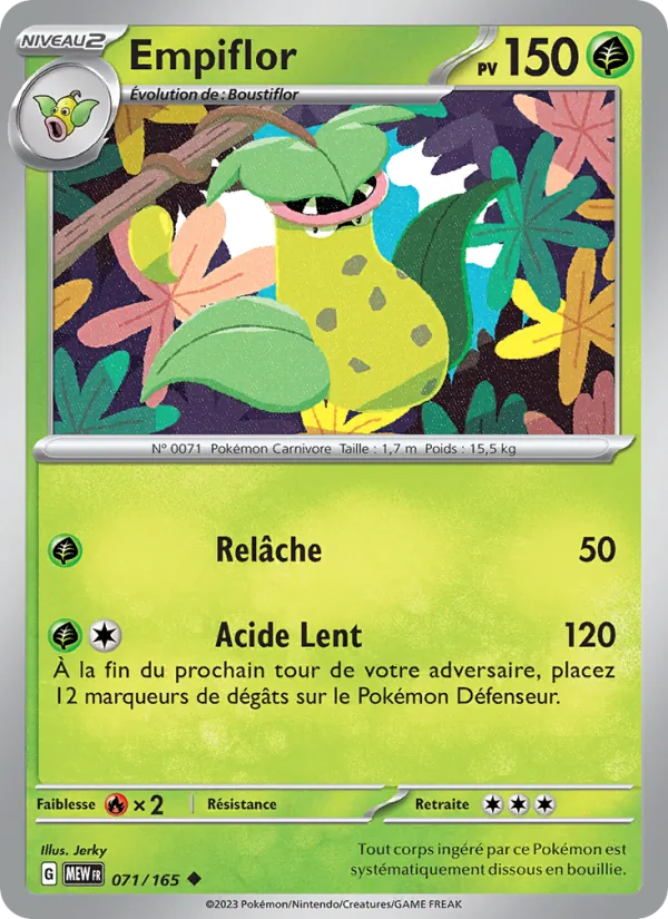 Carte Pokémon Empiflor 071/165 de l'extension 151