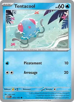 Carte Pokémon Tentacool 072