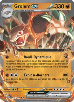 Carte Pokémon Grolem-ex 076