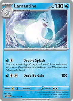 Carte Pokémon Lamantine 087