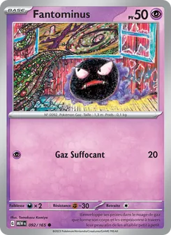 Carte Pokémon Fantominus 092