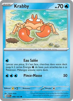 Carte Pokémon Krabby 098