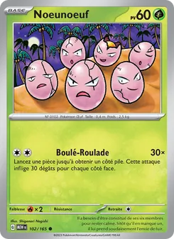 Carte Pokémon Noeunoeuf 102
