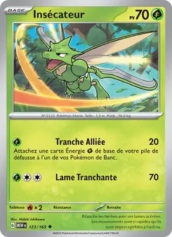 Carte Pokémon Insécateur 123