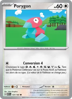 Carte Pokémon Porygon 137