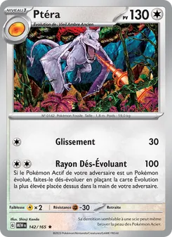Carte Pokémon Ptéra 142