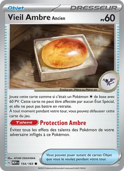 Carte Pokémon Vieil Ambre Ancien 154