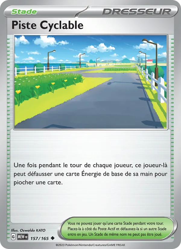 Carte Pokémon Piste Cyclable 157/165 de l'extension 151