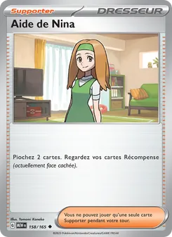 Carte Pokémon Aide de Nina 158